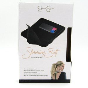 Jessica Simpson Slimming Fitness Belt Waist Trainer with Phone Pocket Black New